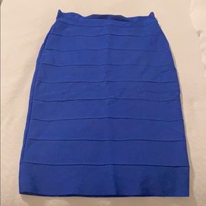 Cobalt blue midi skirt